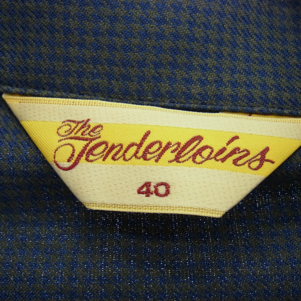 TENDERLOIN テンダーロイン チェック スウィング トップ シンチバッグ ワーク ジャケット ネイビー系 M【中古】