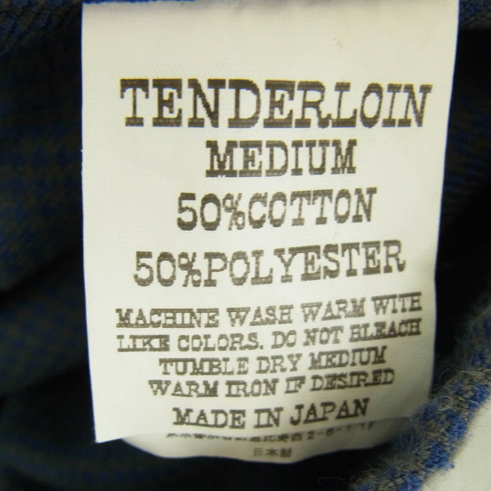 TENDERLOIN テンダーロイン チェック スウィング トップ シンチバッグ ワーク ジャケット ネイビー系 M【中古】