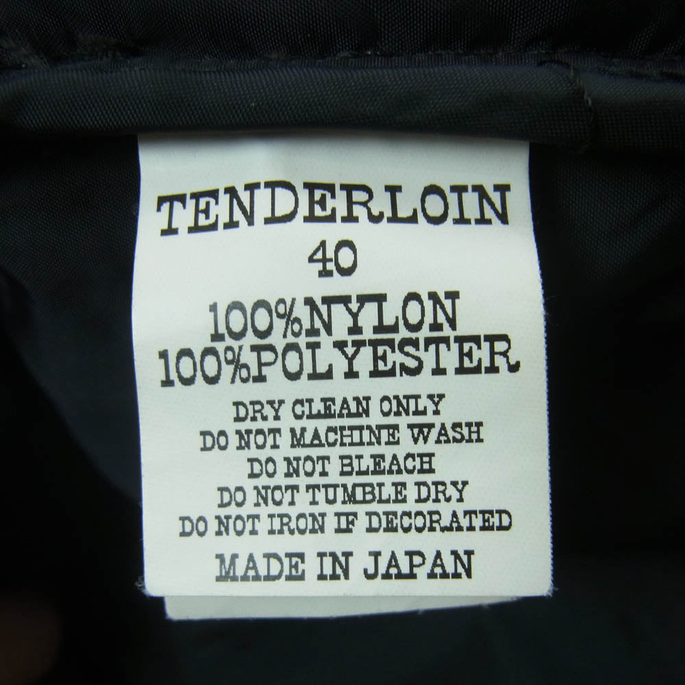 TENDERLOIN テンダーロイン T-NRA VEST ワッペン付き 中綿 ナイロン ベスト ブラック系 40【中古】