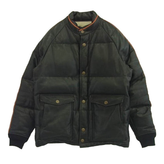 TENDERLOIN テンダーロイン T-RACING LEATHER レザー ダウンジャケット ブラック系【中古】