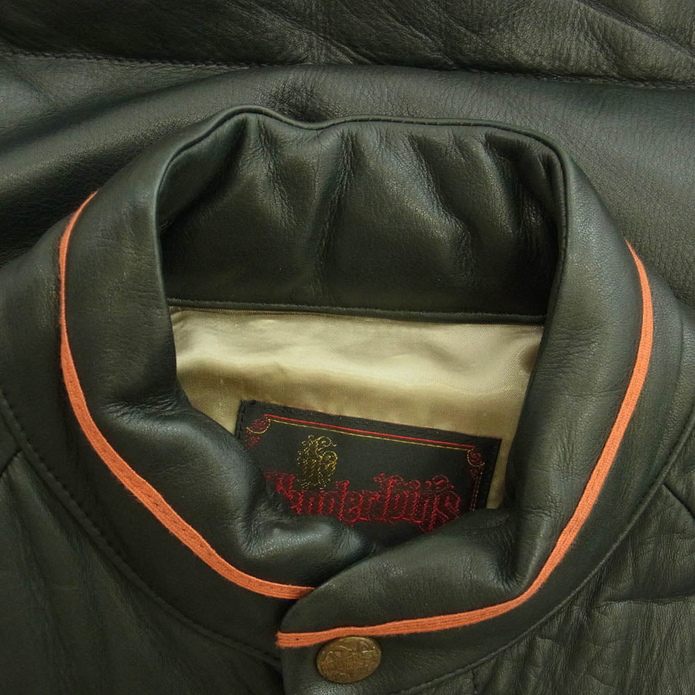 TENDERLOIN テンダーロイン T-RACING LEATHER レザー ダウンジャケット ブラック系【中古】