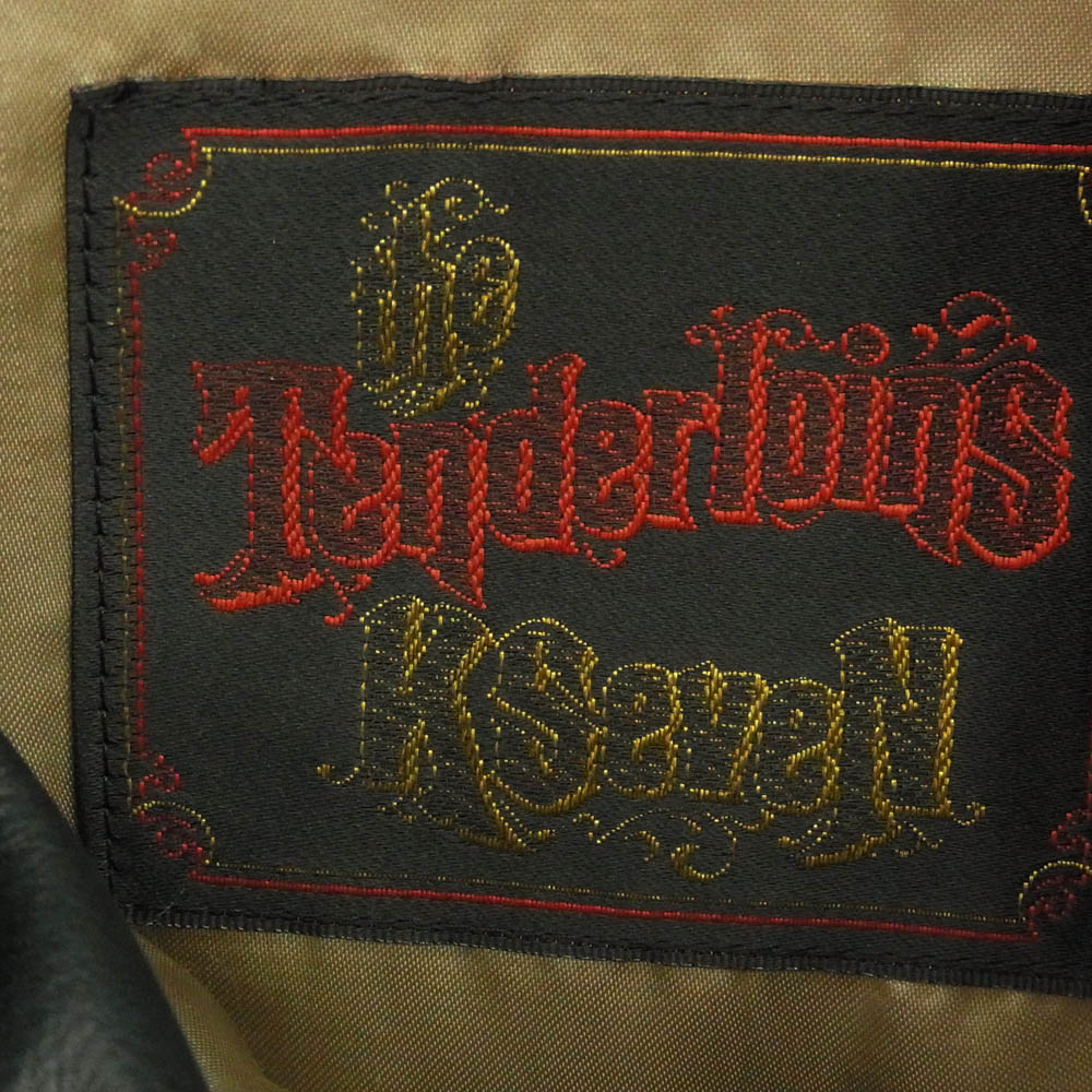 TENDERLOIN テンダーロイン T-RACING LEATHER レザー ダウンジャケット ブラック系【中古】