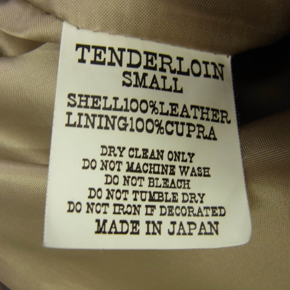 TENDERLOIN テンダーロイン T-RACING LEATHER レザー ダウンジャケット ブラック系【中古】