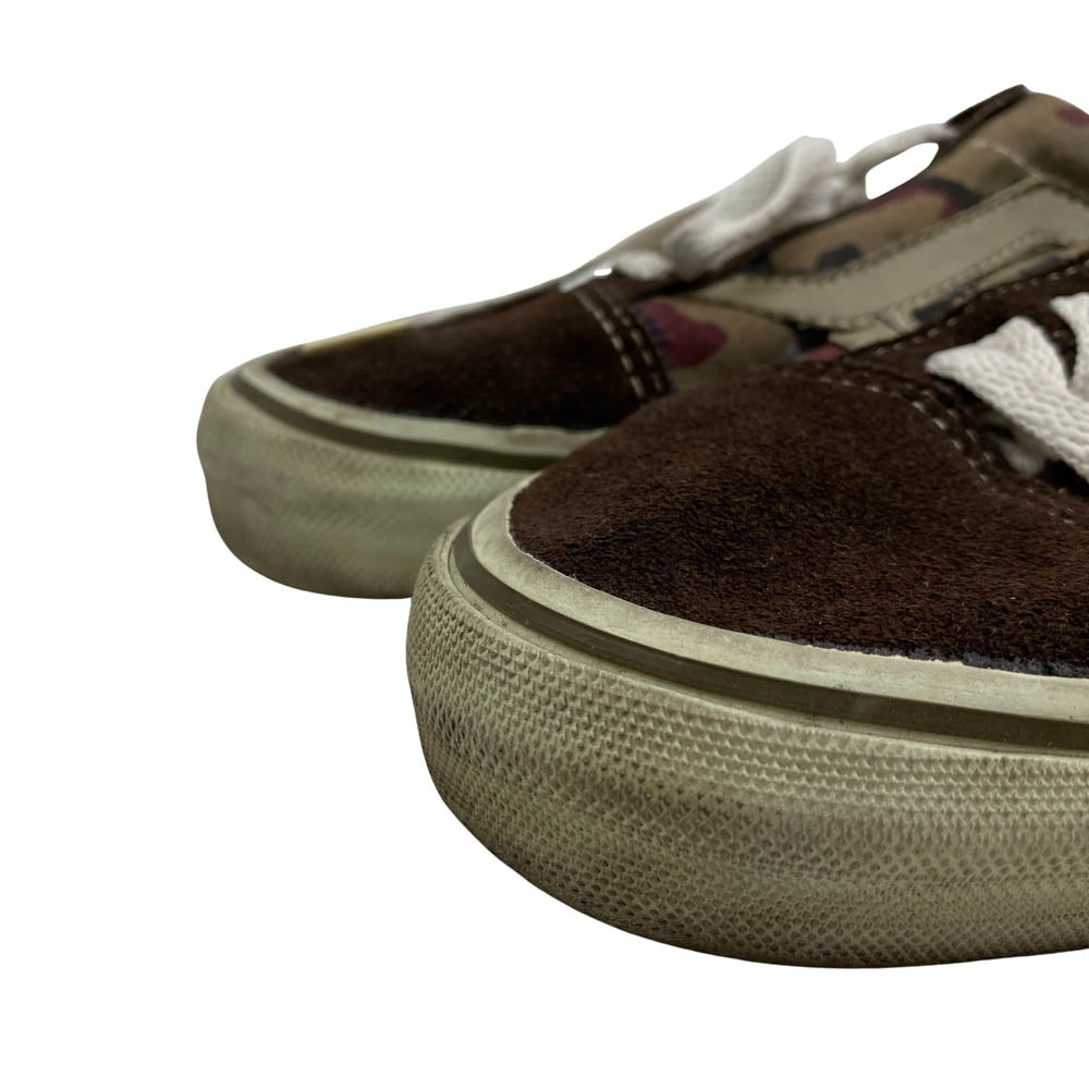 Supreme シュプリーム 90s USA製 VANS OLD SCHOOL ヴィンテージ バンズ オールドスクール カモ ブラウン系 24cm【中古】