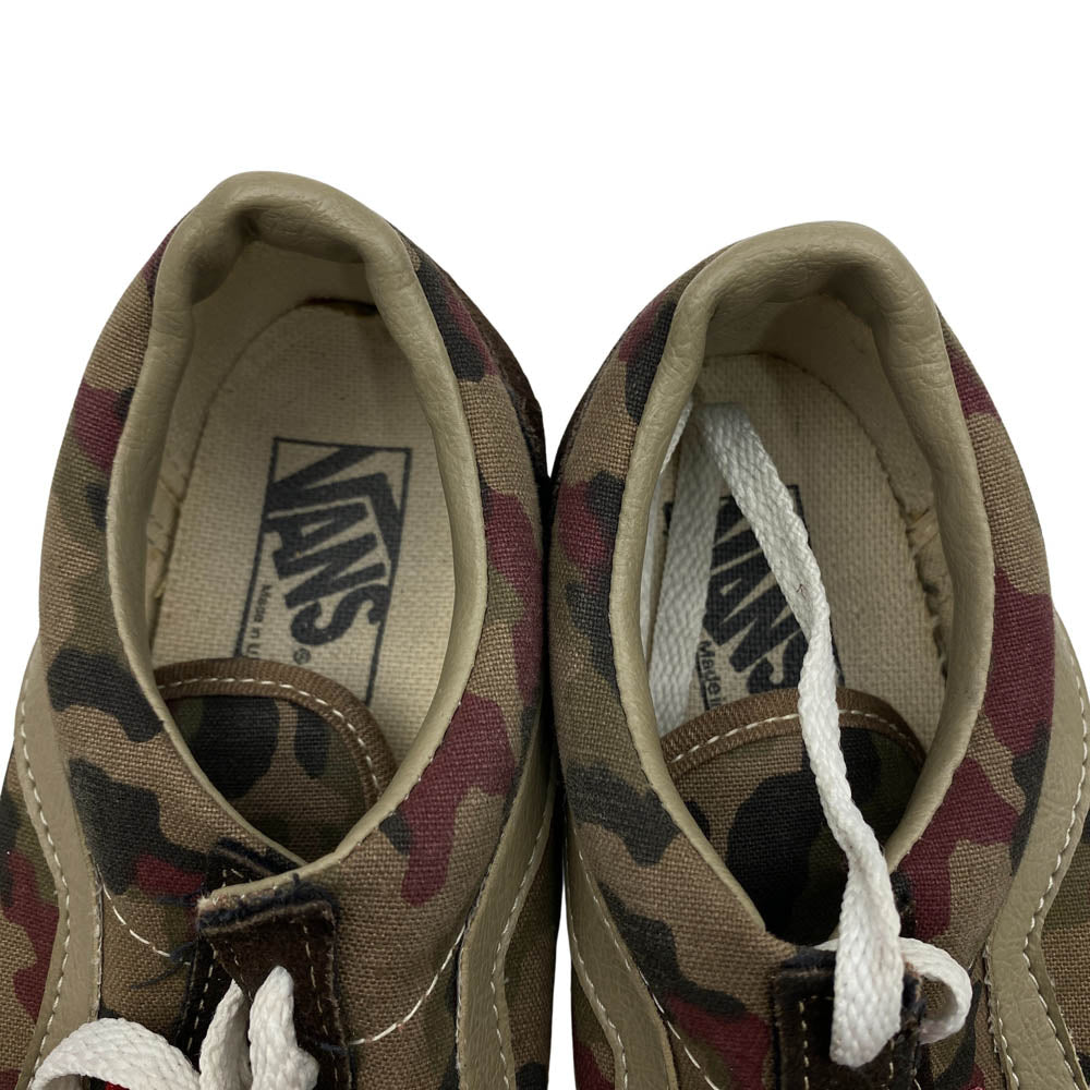 Supreme シュプリーム 90s USA製 VANS OLD SCHOOL ヴィンテージ バンズ オールドスクール カモ ブラウン系 24cm【中古】