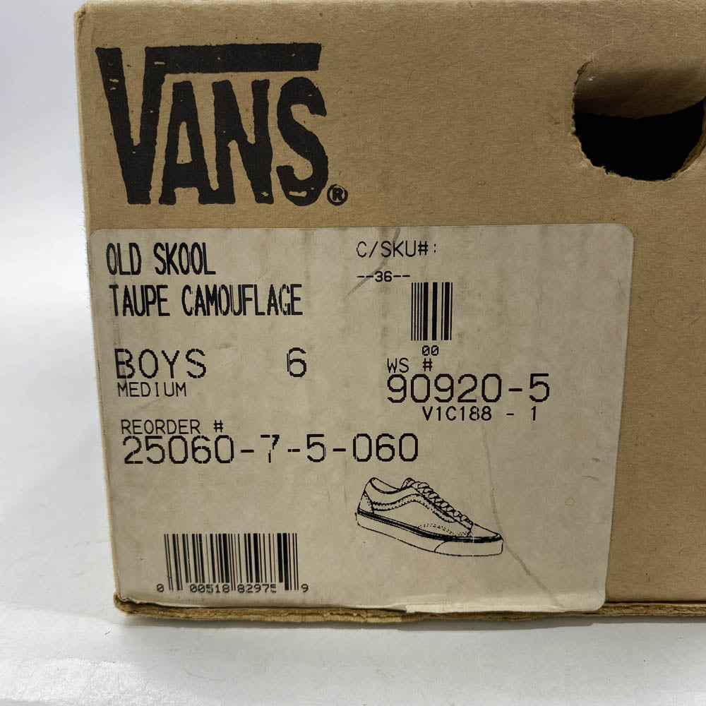 Supreme シュプリーム 90s USA製 VANS OLD SCHOOL ヴィンテージ バンズ オールドスクール カモ ブラウン系 24cm【中古】