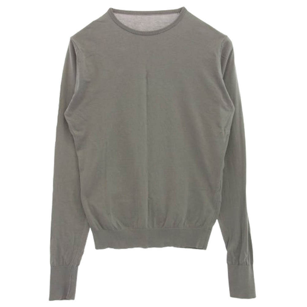 uniform experiment ユニフォームエクスペリメント UE-200079 ロゴパッチ 長袖 ハイゲージ ニット グレー系 3【中古】