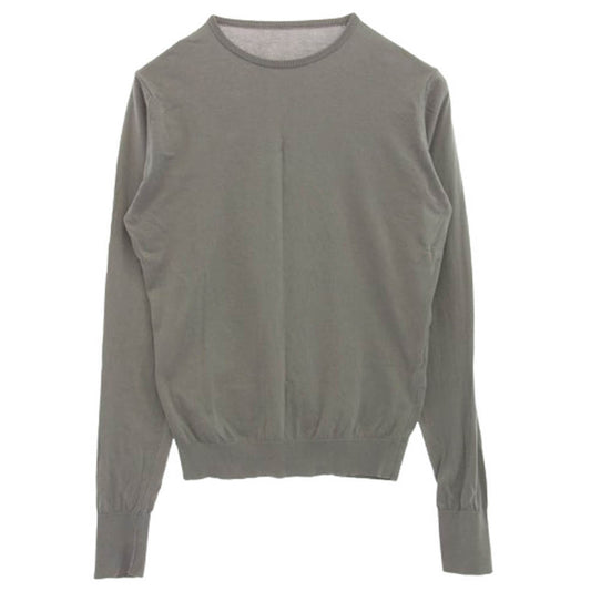 uniform experiment ユニフォームエクスペリメント UE-200079 ロゴパッチ 長袖 ハイゲージ ニット グレー系 3【中古】