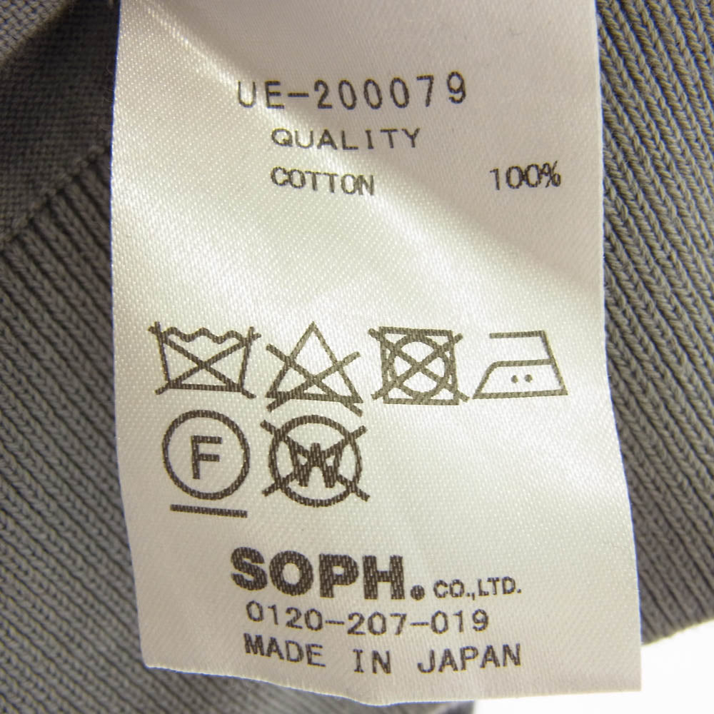 uniform experiment ユニフォームエクスペリメント UE-200079 ロゴパッチ 長袖 ハイゲージ ニット グレー系 3【中古】