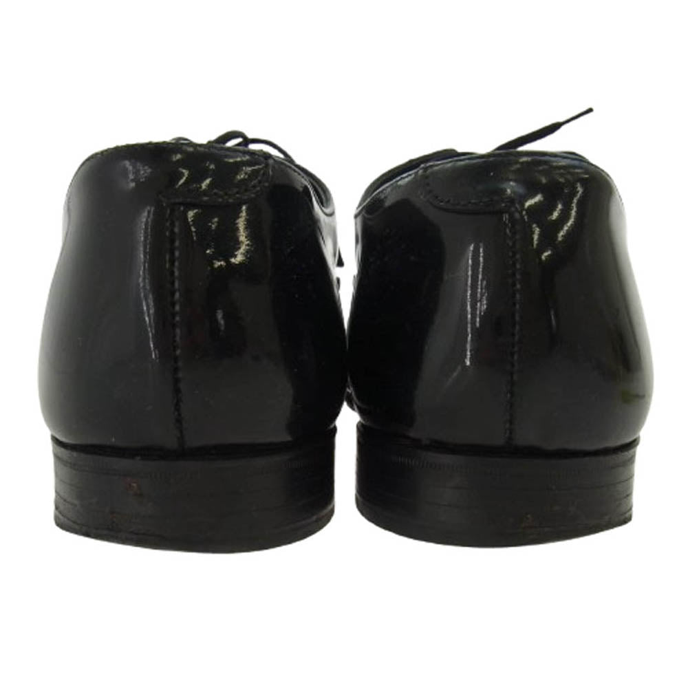 CROCKETT&JONES クロケットアンドジョーンズ 5599 CHEAM プレーントゥ パテントレザー レースアップ ドレス シューズ ブラック系 9E【中古】