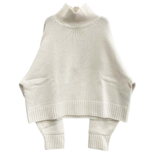 theory セオリー 01-3301713-150-902 カシミヤ混 ウール ハイネック ニット セーター オフホワイト系 S【中古】