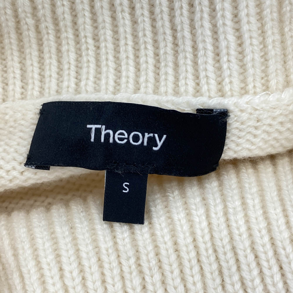 theory セオリー 01-3301713-150-902 カシミヤ混 ウール ハイネック ニット セーター オフホワイト系 S【中古】