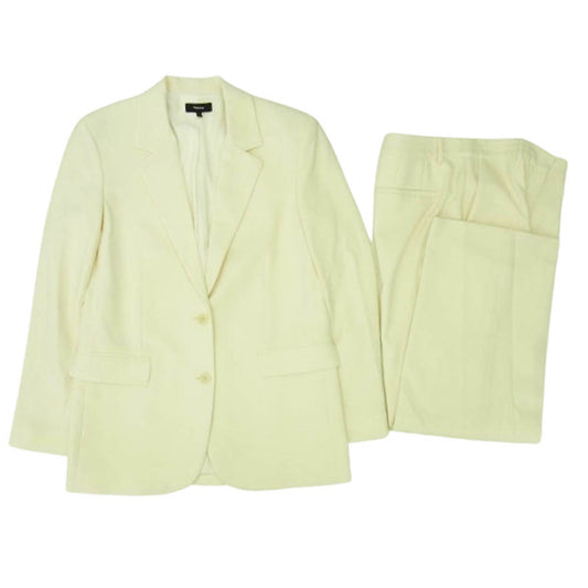 theory セオリー 2B シングル テーラード ジャケット スラックス パンツ セットアップ オフホワイト系 2【中古】