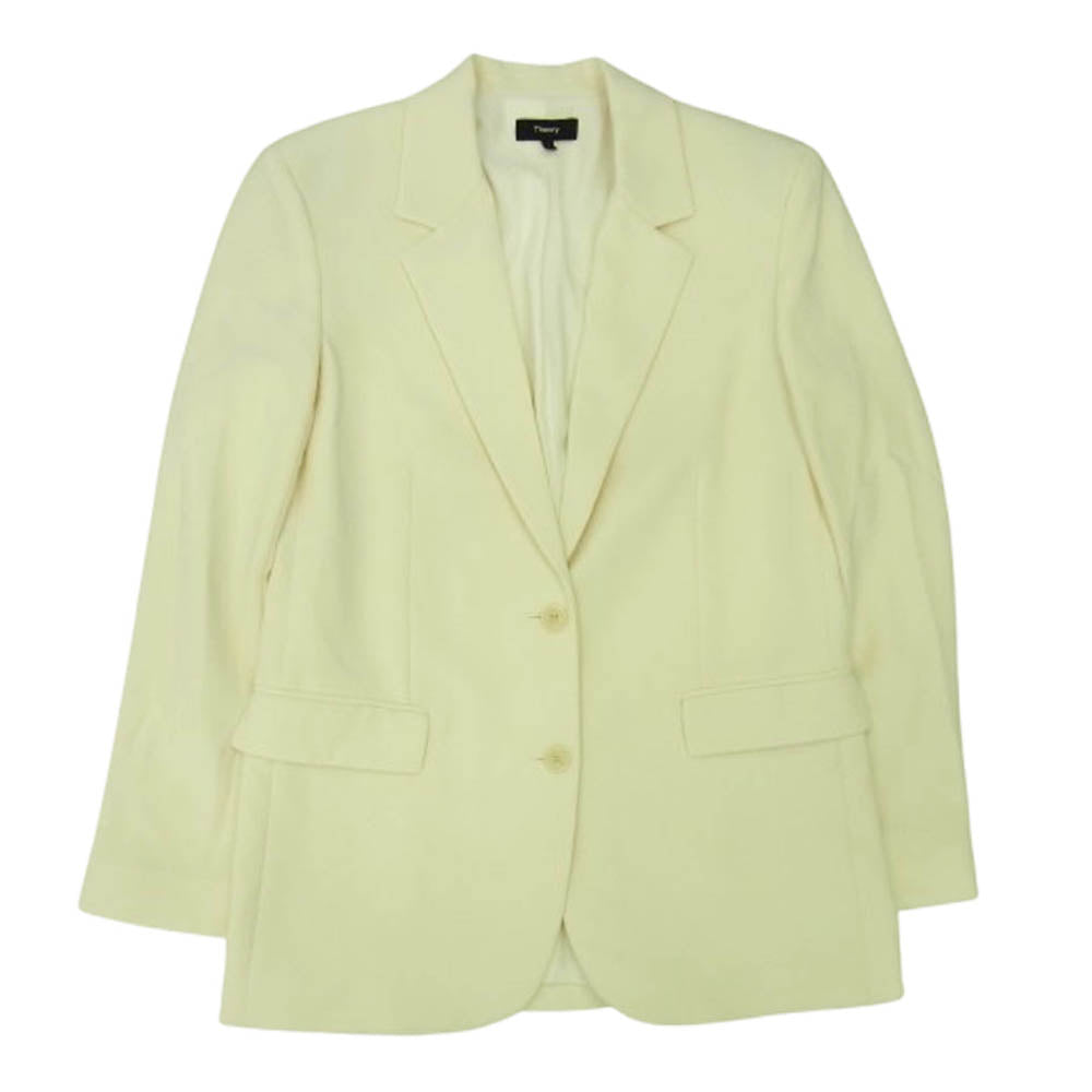 theory セオリー 2B シングル テーラード ジャケット スラックス パンツ セットアップ オフホワイト系 2【中古】