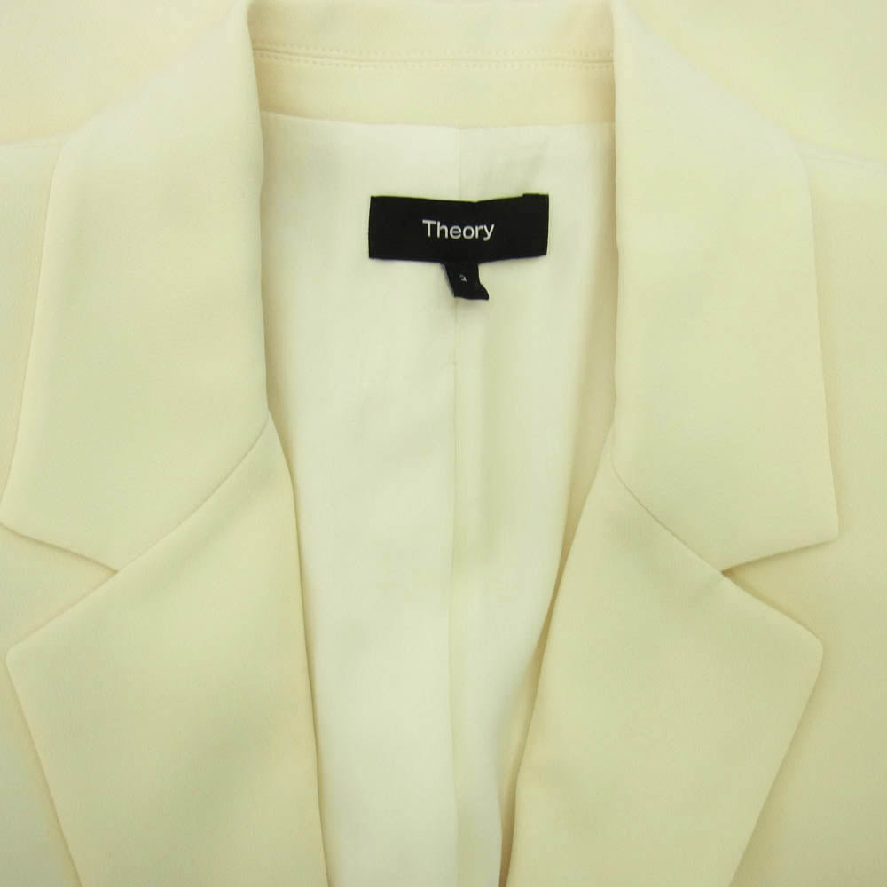 theory セオリー 2B シングル テーラード ジャケット スラックス パンツ セットアップ オフホワイト系 2【中古】