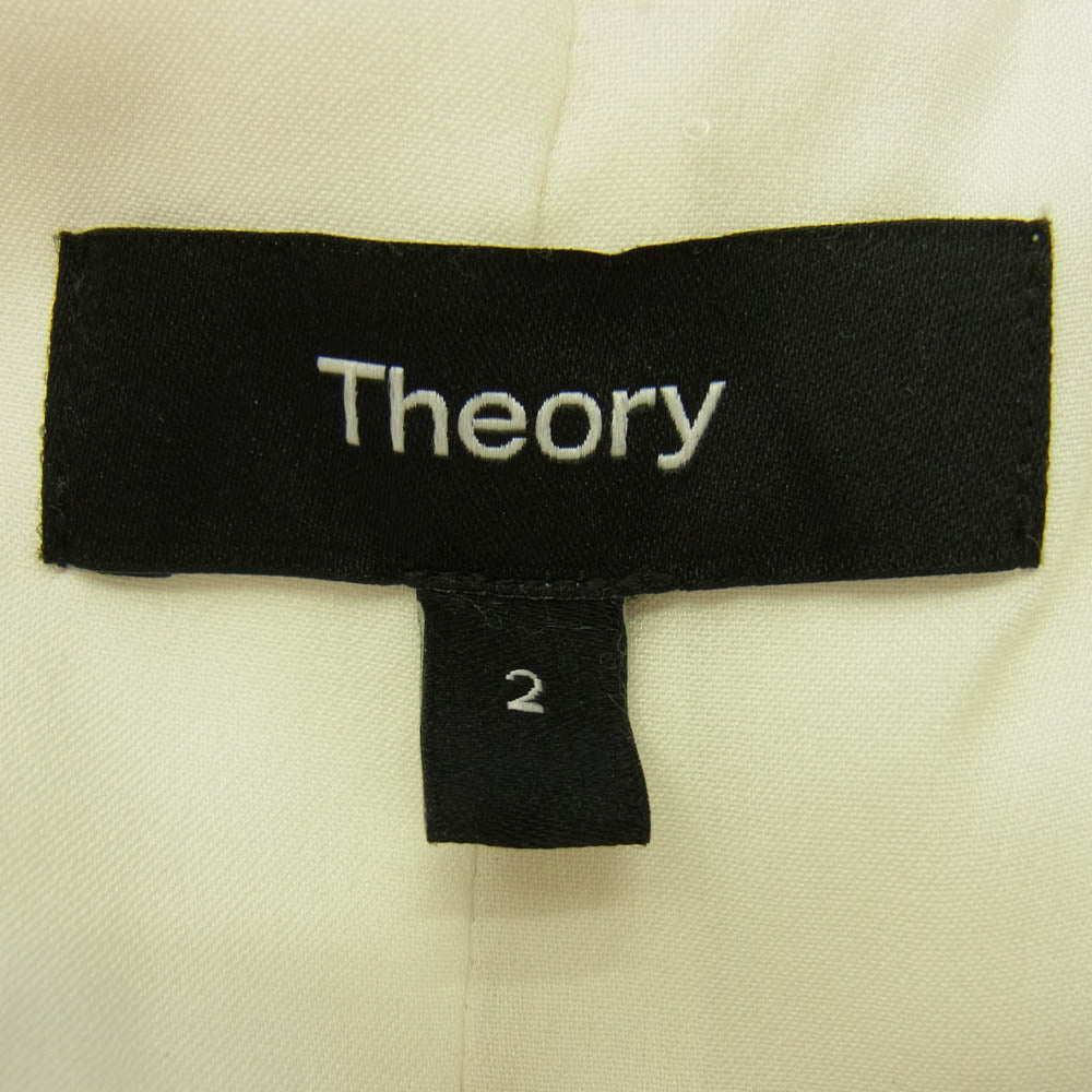 theory セオリー 2B シングル テーラード ジャケット スラックス パンツ セットアップ オフホワイト系 2【中古】