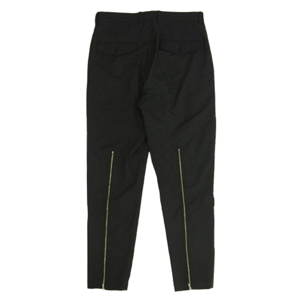 オールモストブラック 18SS-P006 2 TUCK ZIP 2タック ジップ ストライプ パンツ ダークグレー系 1【中古】