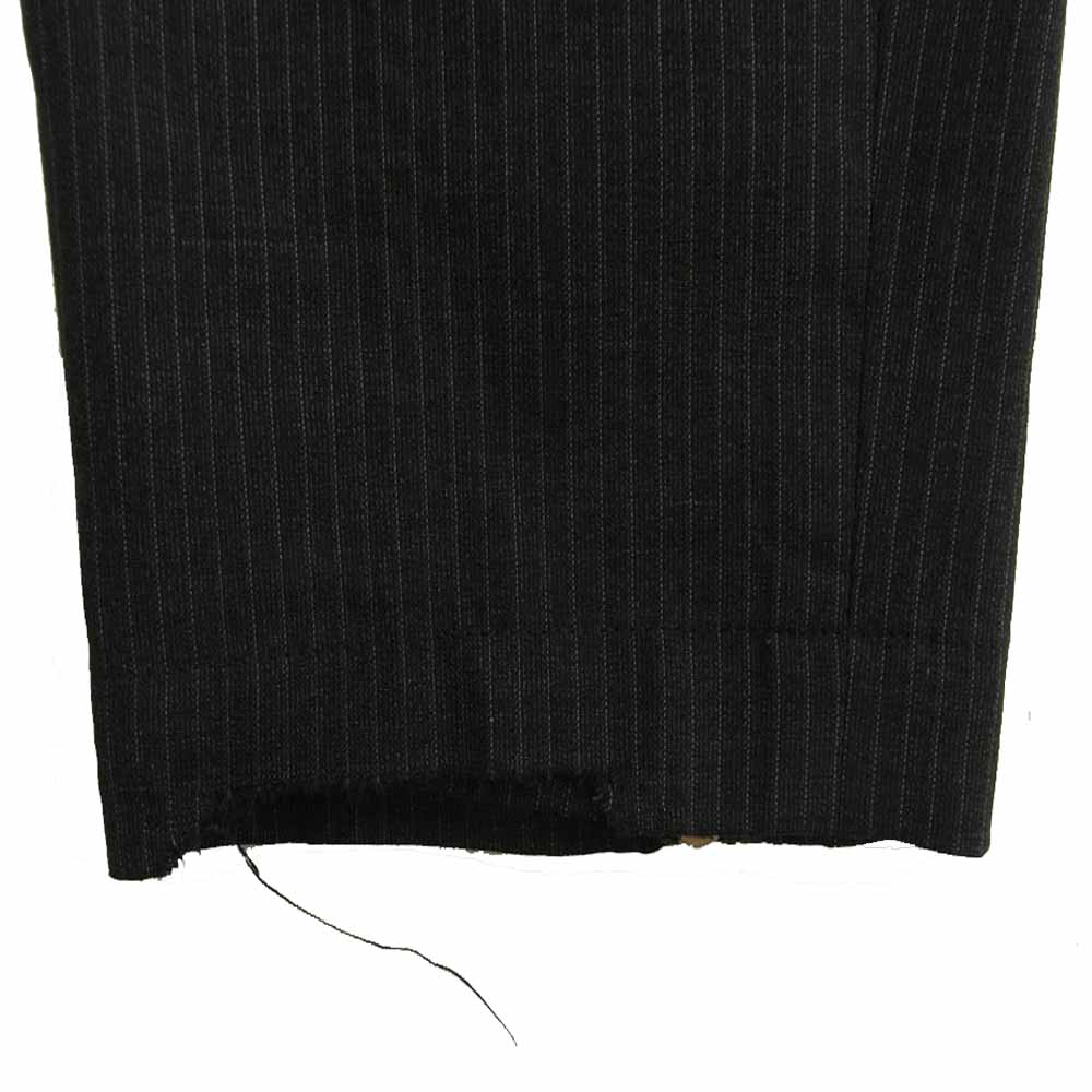 オールモストブラック 18SS-P006 2 TUCK ZIP 2タック ジップ ストライプ パンツ ダークグレー系 1【中古】