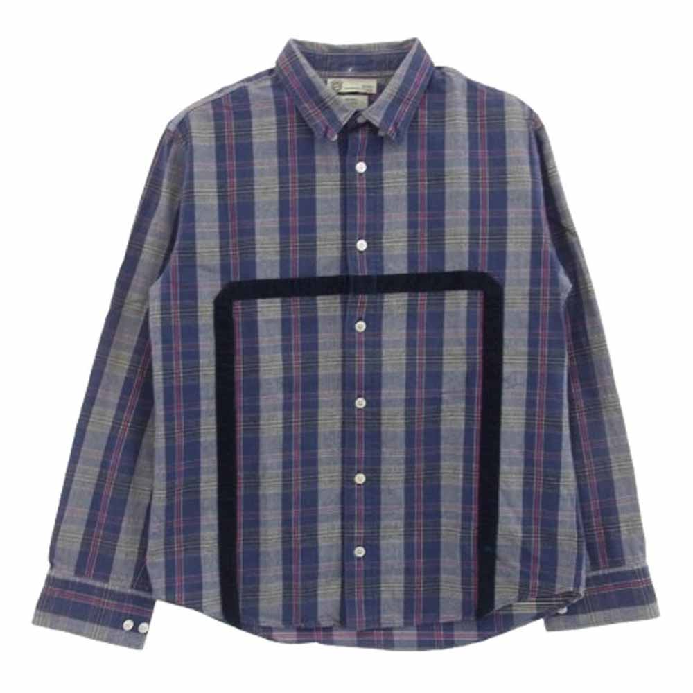 VISVIM ビズビム 0112205011024 5 NATION SHIRT 長袖 切替 チェック シャツ パープル系 1【中古】