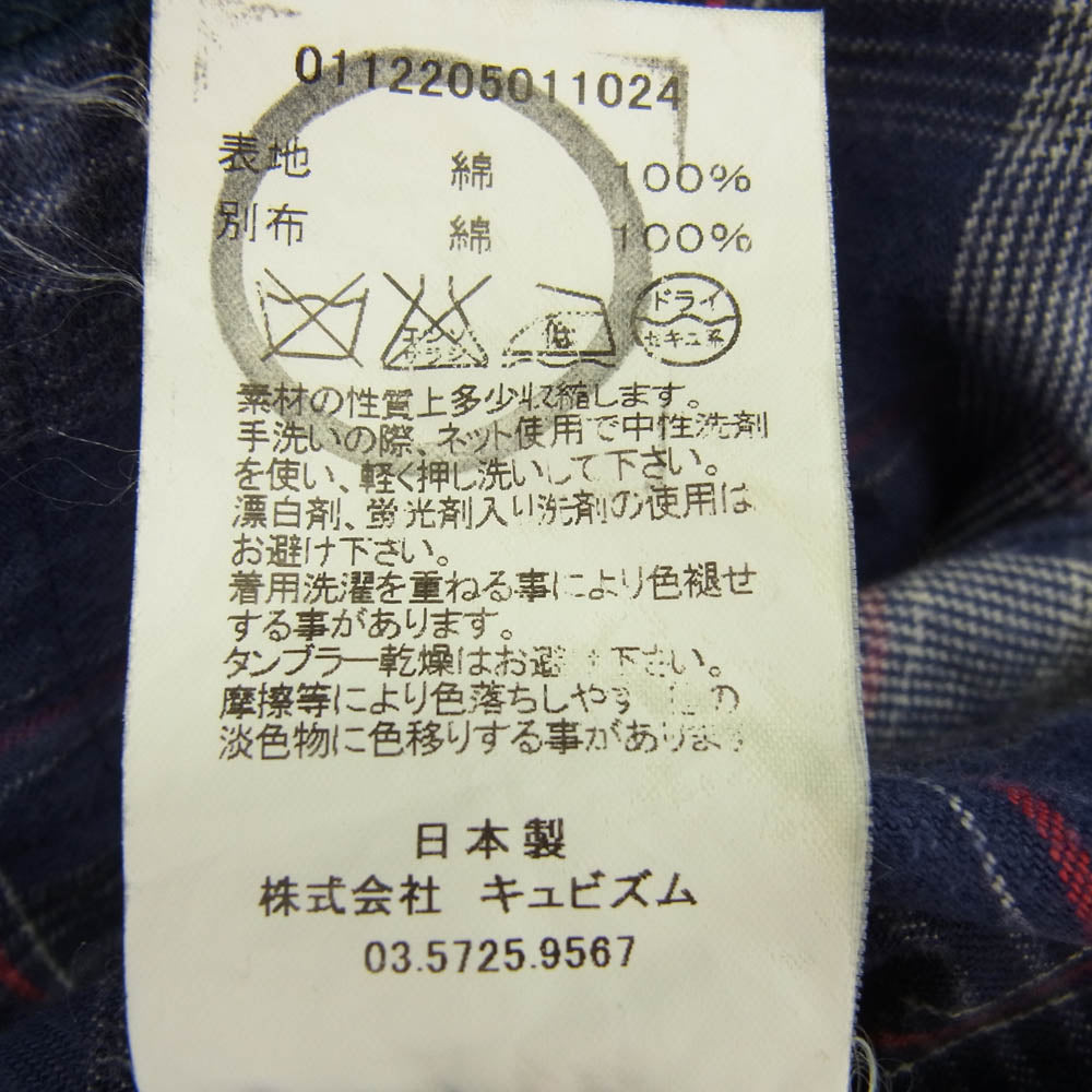 VISVIM ビズビム 0112205011024 5 NATION SHIRT 長袖 切替 チェック シャツ パープル系 1【中古】