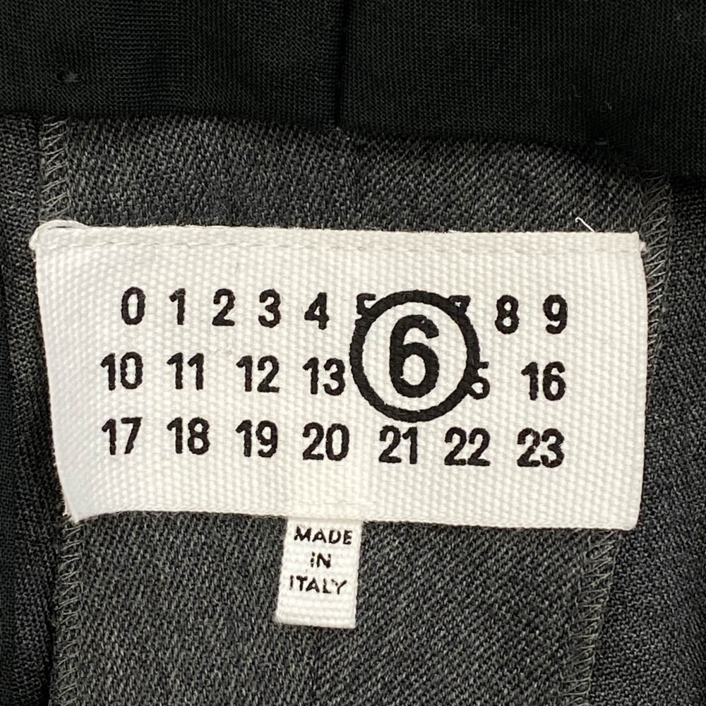 MAISON MARGIELA メゾンマルジェラ 25AW SH0KA0047 MM6 エムエムシックス Tailored Trousers テーラード トラウザーズ スラックス パンツ グレー系 44【新古品】【未使用】【中古】