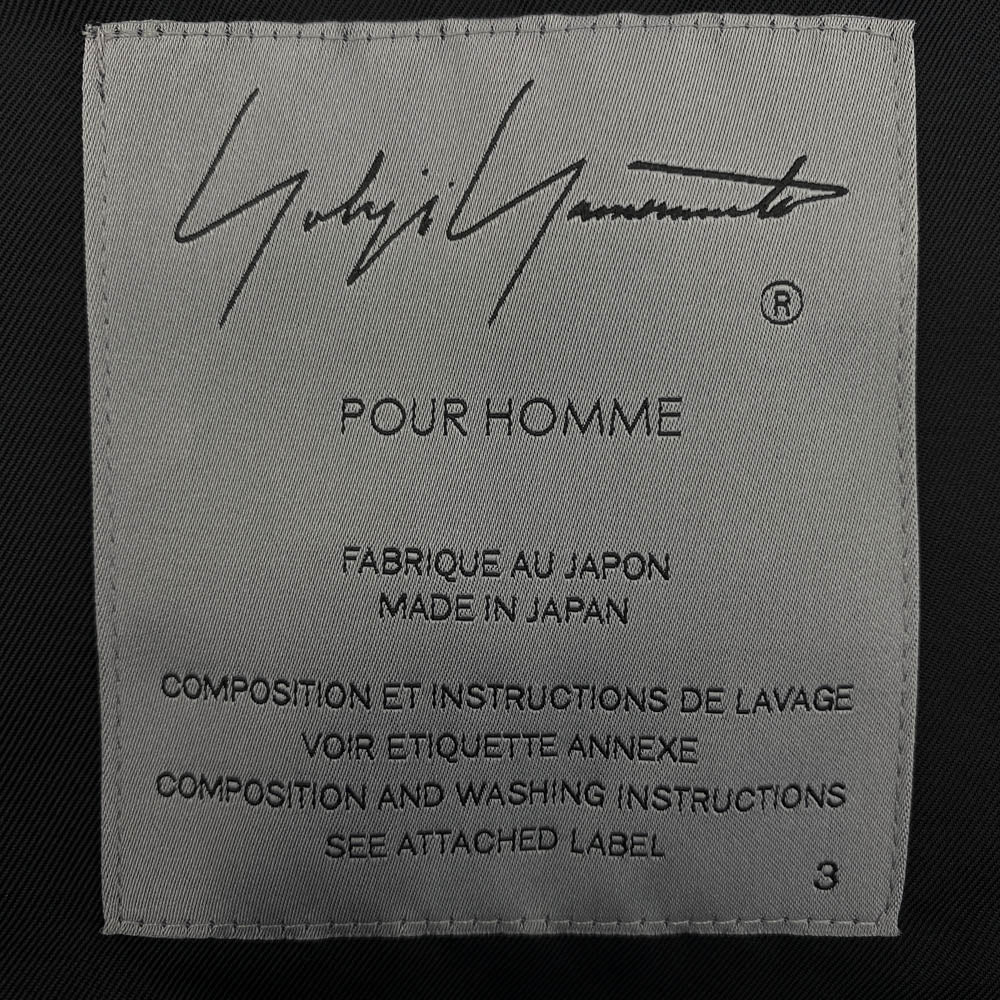 Yohji Yamamoto POUR HOMME ヨウジヤマモトプールオム HD-V07-100-2 ウール ギャバジン フーディ フード付き ベスト ブラック系 3【新古品】【未使用】【中古】