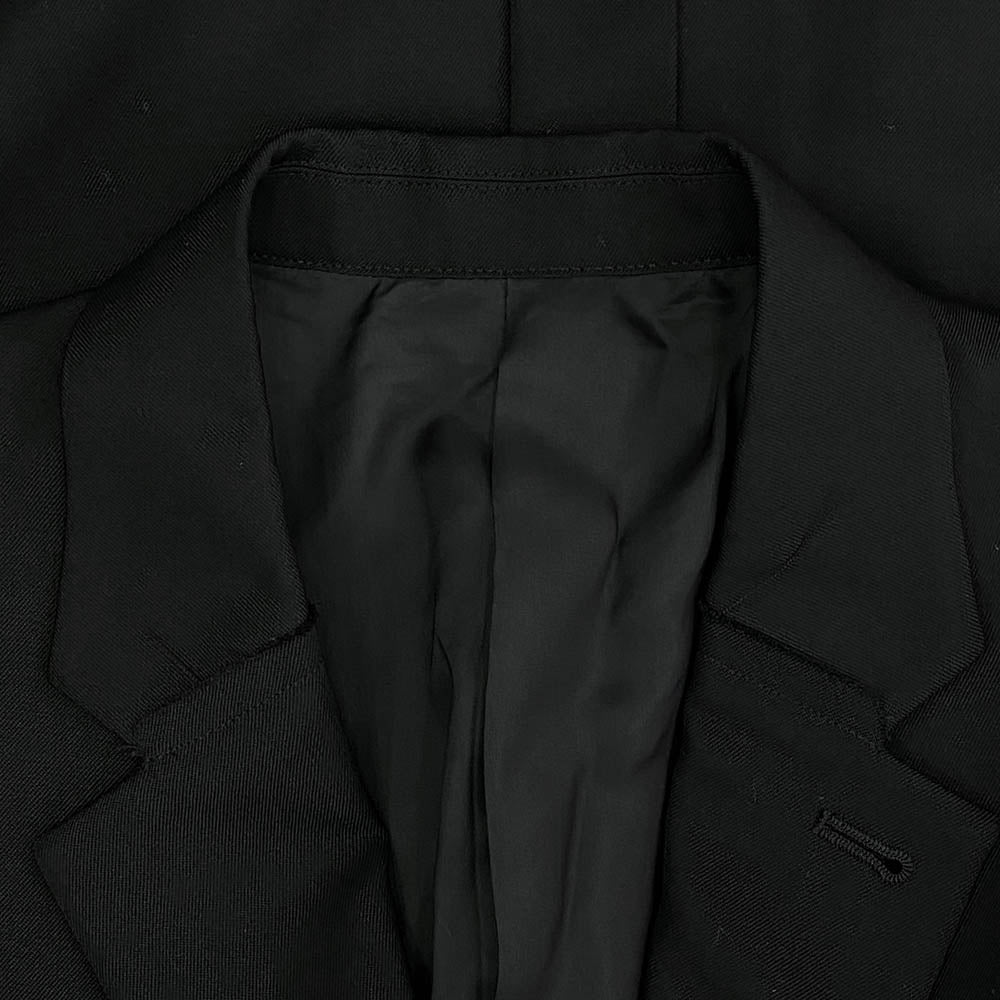 UNDERCOVER アンダーカバー 23AW 6839 ハルキングウールツイル 袖ジップ ベストドッキング ロング ジャケット ブラック系 3【新古品】【未使用】【中古】