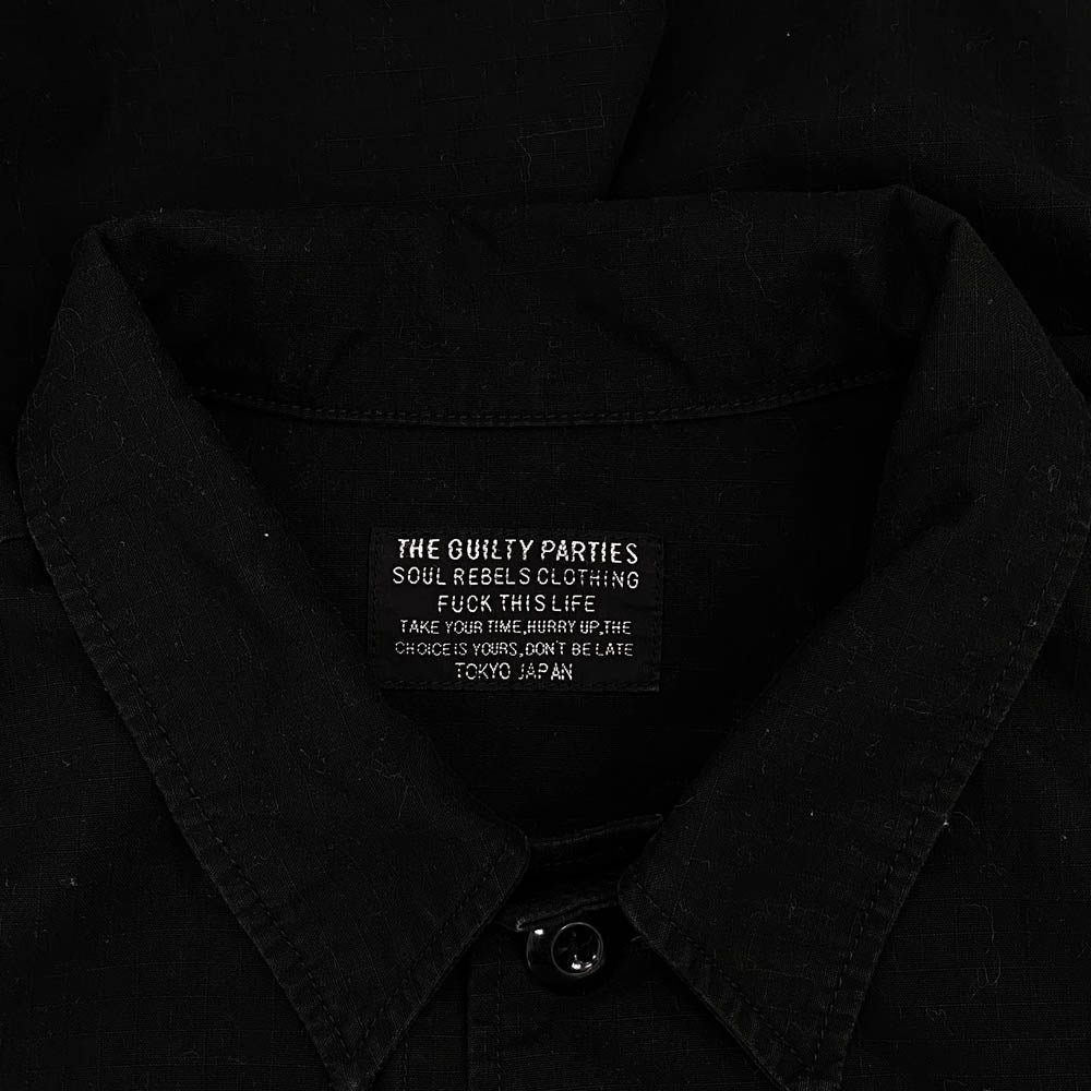 WACKO MARIA ワコマリア FATIGUE JACKET リップストップ ファティーグ ジャケット ブラック系 M【中古】