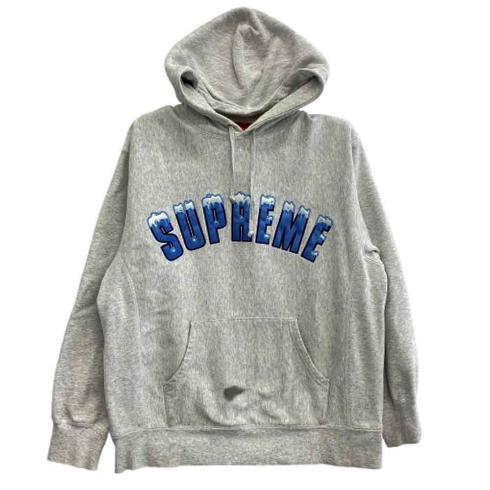 Supreme シュプリーム 20AW Icy Arc Hooded Sweatshirt アイシー アーチロゴ プルオーバー パーカー グレー系 M【中古】