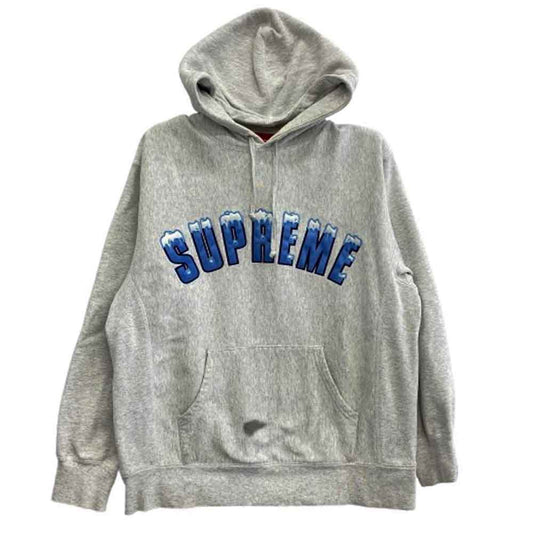 Supreme シュプリーム 20AW Icy Arc Hooded Sweatshirt アイシー アーチロゴ プルオーバー パーカー グレー系 M【中古】