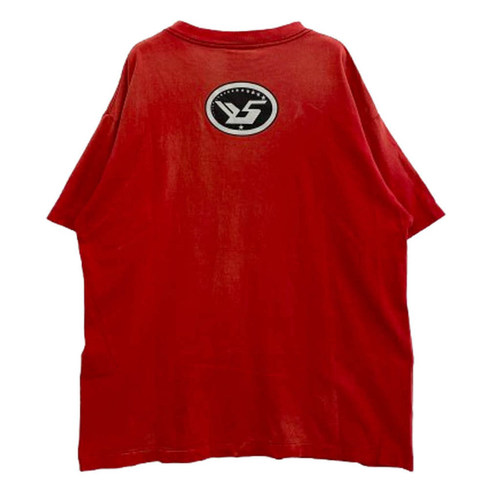 SAINT MICHAEL セントマイケル 22SS SM-S22-0000-006 SS TEE S.CIRCLE サークル プリント 半袖 Tシャツ レッド系 XL【中古】