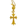 CHROME HEARTS クロムハーツ（原本有） 22K 1BT TNY CH CRS 1ボールタイニー CH クロス チャーム ペンダントトップ ゴールド ボールチェーンネックレス ゴールド系【中古】