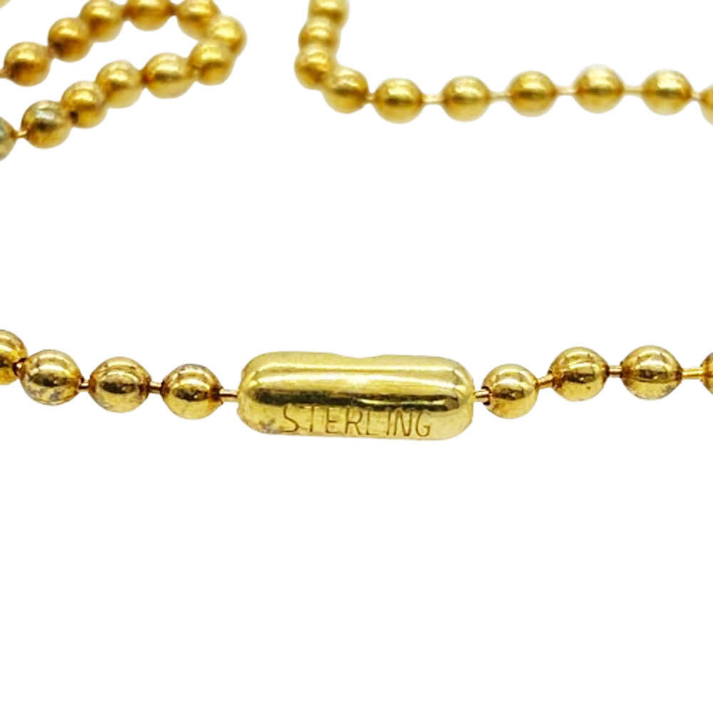 CHROME HEARTS クロムハーツ（原本有） 22K 1BT TNY CH CRS 1ボールタイニー CH クロス チャーム ペンダントトップ ゴールド ボールチェーンネックレス ゴールド系【中古】