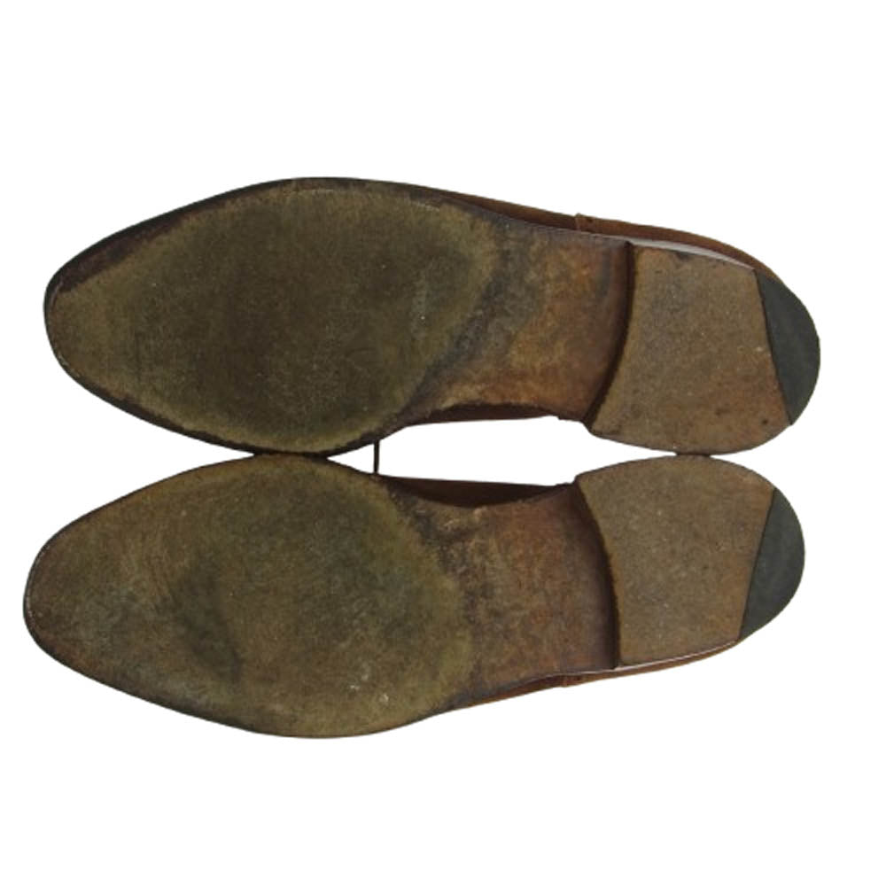 John Lobb ジョンロブ ADELAIDE アデレード スエード スウェード シューズ セミブローグ ブラウン系 7.5【中古】