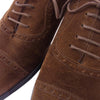 John Lobb ジョンロブ ADELAIDE アデレード スエード スウェード シューズ セミブローグ ブラウン系 7.5【中古】