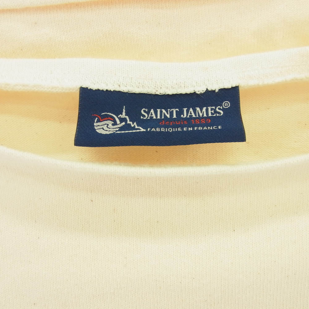 SAINT JAMES セントジェームス OUESSANT SOLID ウェッソン ボートネック カットソー オフホワイト系 M【中古】