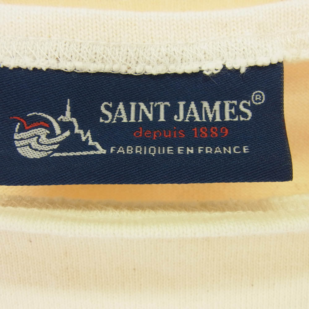 SAINT JAMES セントジェームス OUESSANT SOLID ウェッソン ボートネック カットソー オフホワイト系 M【中古】