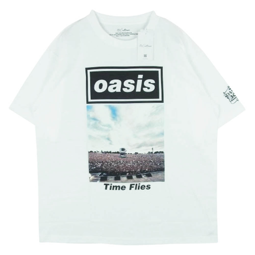 Adam et Rope' アダムエロペ 10culture oasis 30th Anniversary TSH オアシス プリント 半袖 Tシャツ ホワイト系 XL【極上美品】【中古】