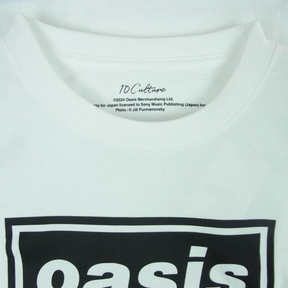 Adam et Rope' アダムエロペ 10culture oasis 30th Anniversary TSH オアシス プリント 半袖 Tシャツ ホワイト系 XL【極上美品】【中古】