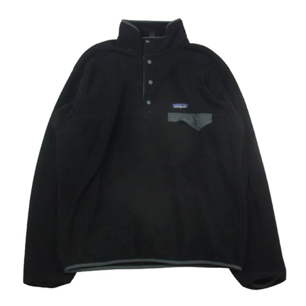 patagonia パタゴニア 20AW 25580 20年製 Lightweight Synchilla Snap-T シンチラ スナップT プルオーバー フリース ジャケット ブラック系 M【中古】