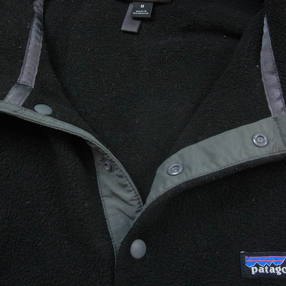 patagonia パタゴニア 20AW 25580 20年製 Lightweight Synchilla Snap-T シンチラ スナップT プルオーバー フリース ジャケット ブラック系 M【中古】