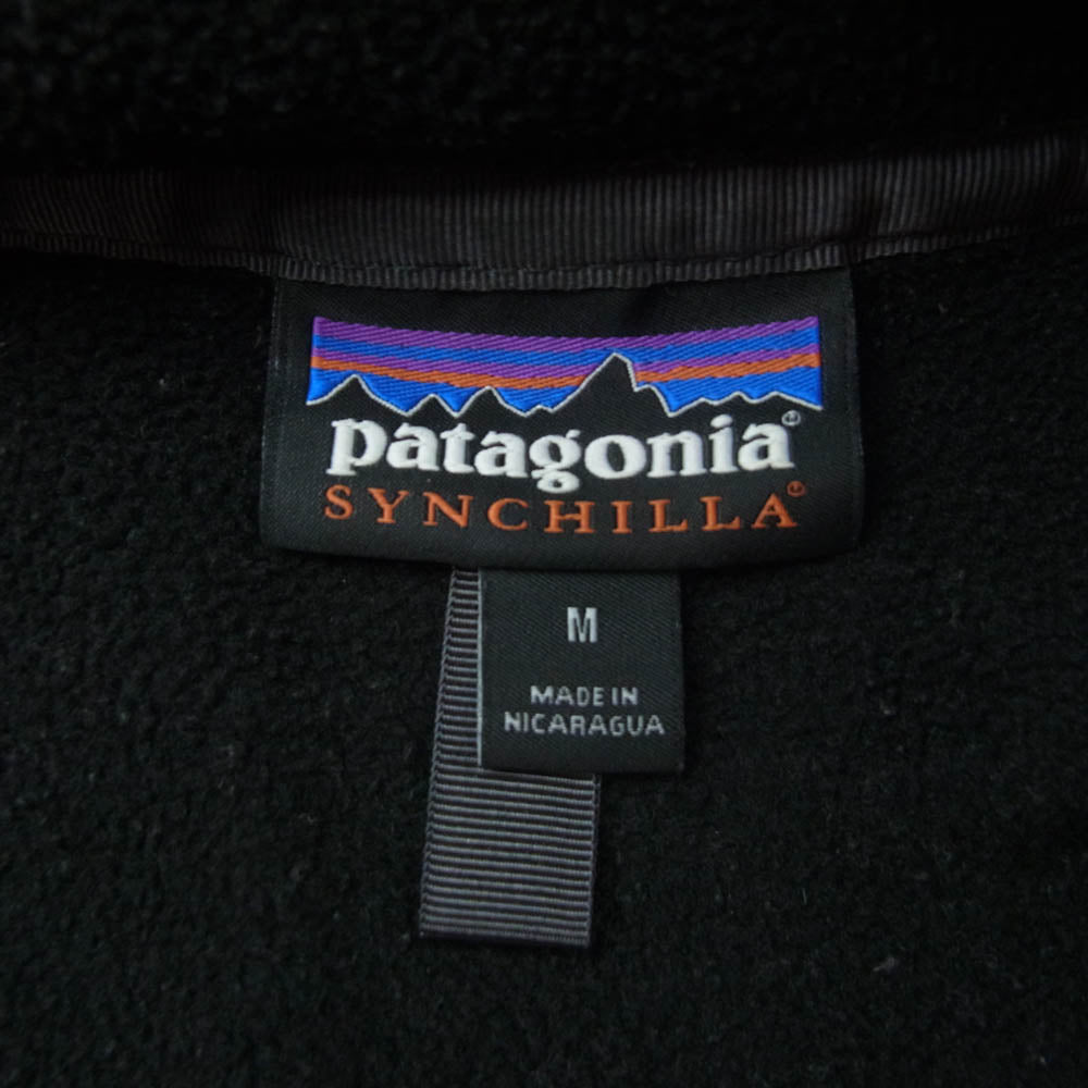 patagonia パタゴニア 20AW 25580 20年製 Lightweight Synchilla Snap-T シンチラ スナップT プルオーバー フリース ジャケット ブラック系 M【中古】