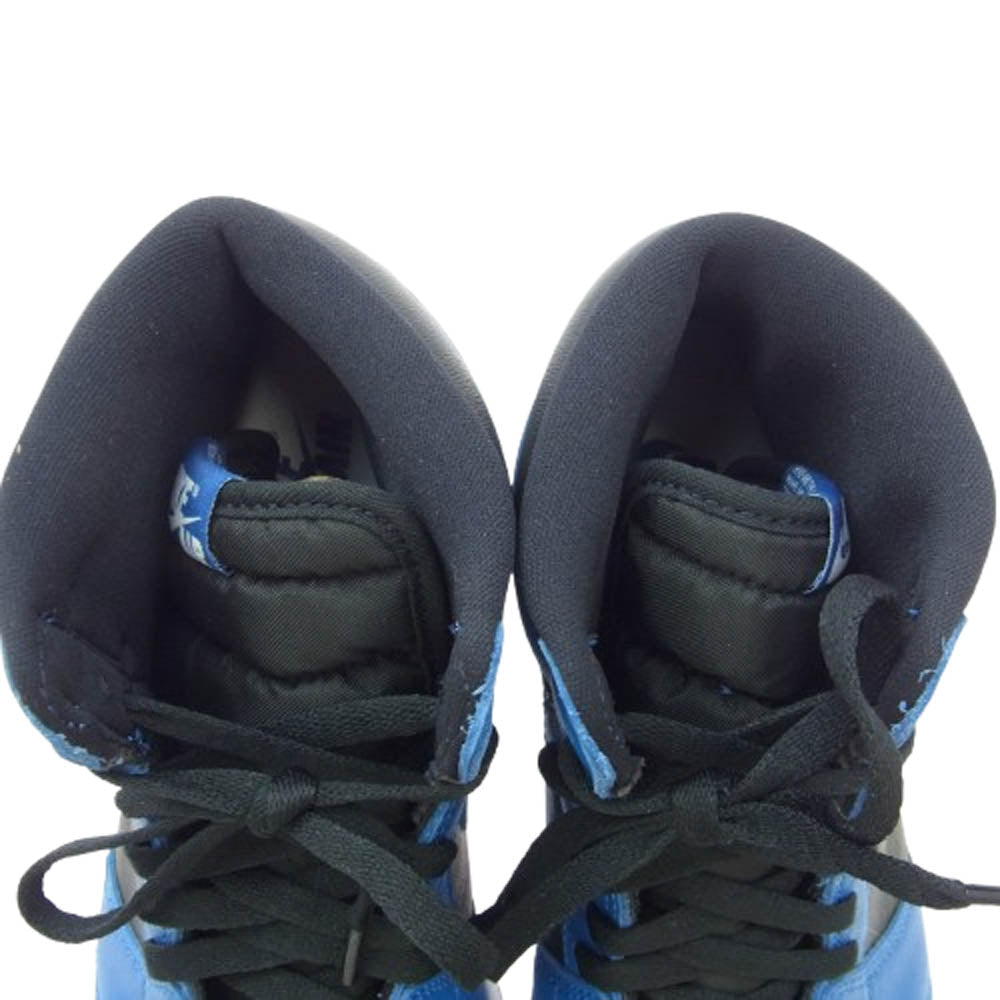 NIKE ナイキ 555088-404 Air Jordan 1 Retro High OG Dark Marina Blue エアジョーダン 1 レトロ ハイ OG スニーカー ブルー系 ブラック系 27cm【極上美品】【中古】