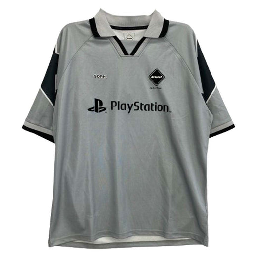 F.C.R.B. エフシーアールビー FCRB-242008 PlayStation GAME SHIRT プレイステーション ゲームシャツ グレー系 L【中古】