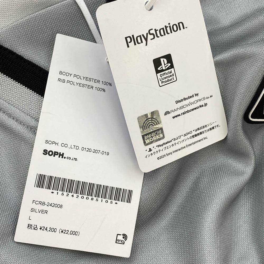 F.C.R.B. エフシーアールビー FCRB-242008 PlayStation GAME SHIRT プレイステーション ゲームシャツ グレー系 L【中古】