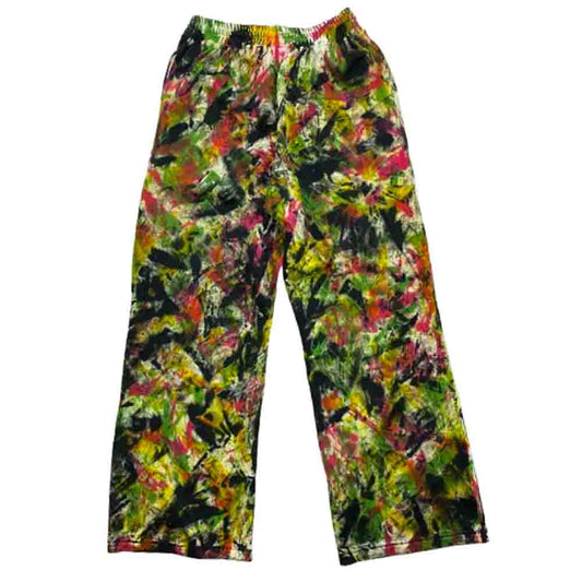 CELINE セリーヌ 22SS 2Z135383Q タイダイ 総柄 ロゴ フレア ジョガー ロング ジャージー スウェット パンツ マルチカラー系 L【新古品】【未使用】【中古】