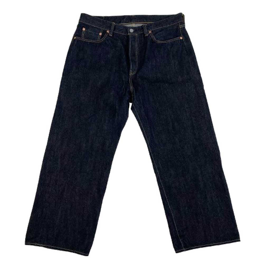 THE FLAT HEAD ザフラットヘッド FN-D111 14.5oz 左綾ジンバブエコットン ワイドストレート ジーンズ デニム パンツ インディゴブルー系 38【中古】