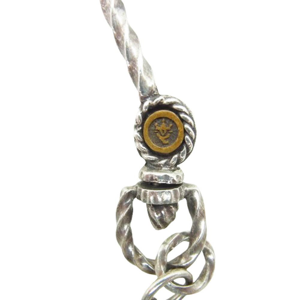 ヴィヴィファイ VFO-072 Old Native Style Stone Setting Ball Wallet Chain シルバー925 ターコイズ スパイラルフック ショート ウォレットチェーン シルバー系【中古】