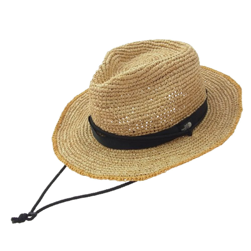 THE NORTH FACE ノースフェイス NN02347 Raffia Hat ラフィア ハット 麦わら帽子 ベージュ系 FREE【中古】