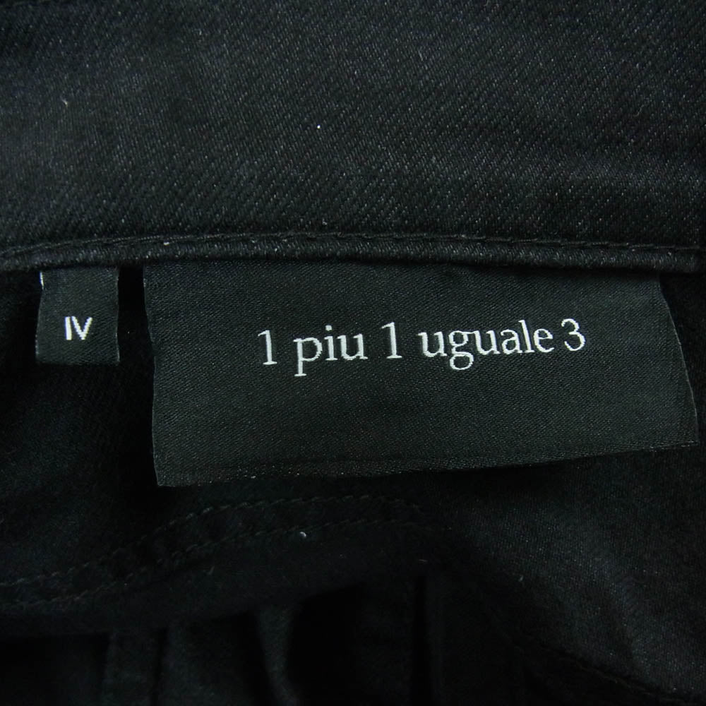 1piu1uguale3 ウノピュウノウグァーレトレ MRP494 CTU220 9 TAPERED BLACK ONE WASH ストレッチ テーパード ブラック デニム パンツ ブラック系 4【中古】